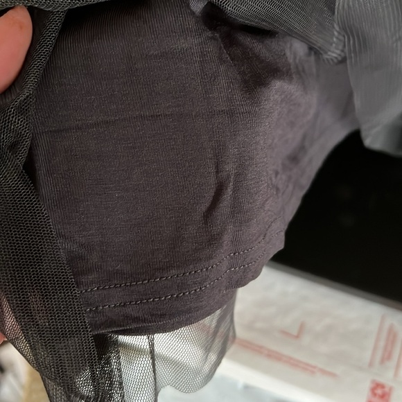 MATILDA JANE ‘Twas the Night Charcoal Gray/Red Striped Tulle Dress, Medium, GUC. - Picture 7 of 11